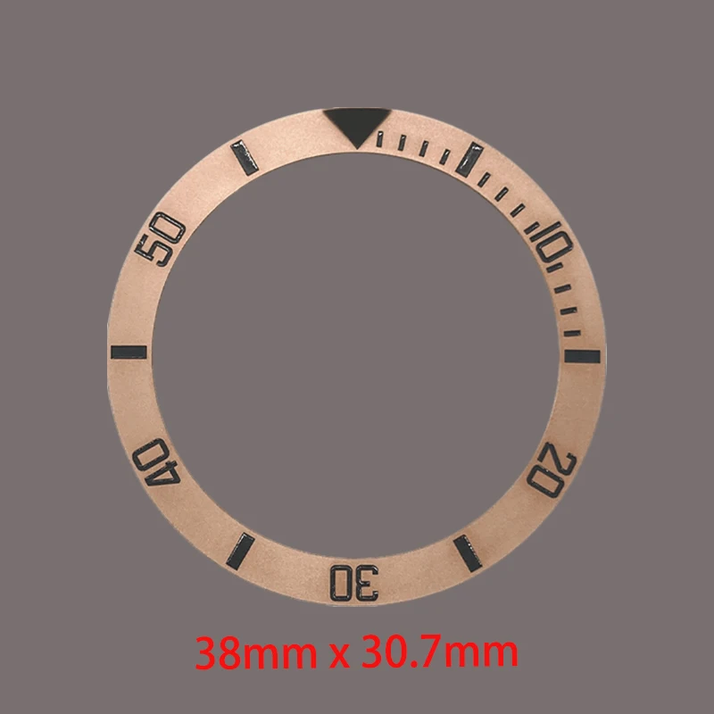 38mm Matte Beveled Ceramic Bezel Insert Ring Fits For SKX007 SKX009 SRPD SUB Case NH35 NH36 Watch Case Bezel Ring Repair Parts