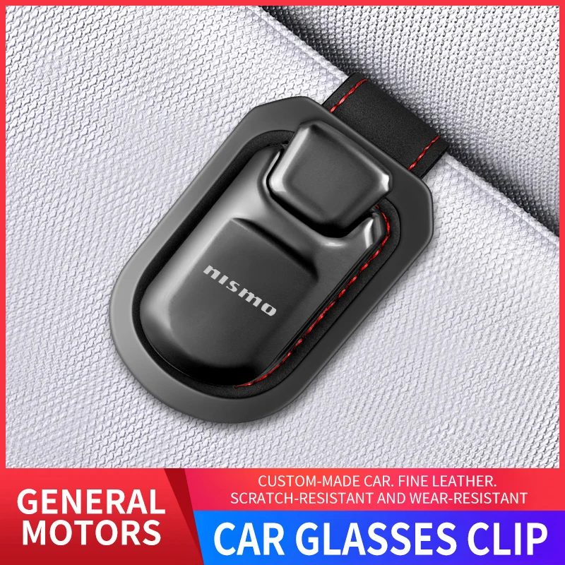 

Suede Car Sun Visor Eyeglass Holder Glasses Storage Clip Sunglasses Holder Latest fashion button style For Nissan Nismo Car