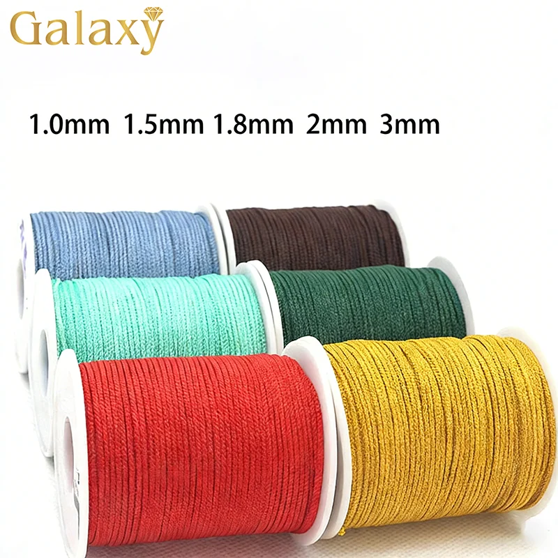 Fil de nylon 1.0/1.2/1.5/1.8/2/2.5/3mm pour nœuds chinois, macramé, bracelets, cordons tressés, bricolage, pompons, perlage pour Shamballa