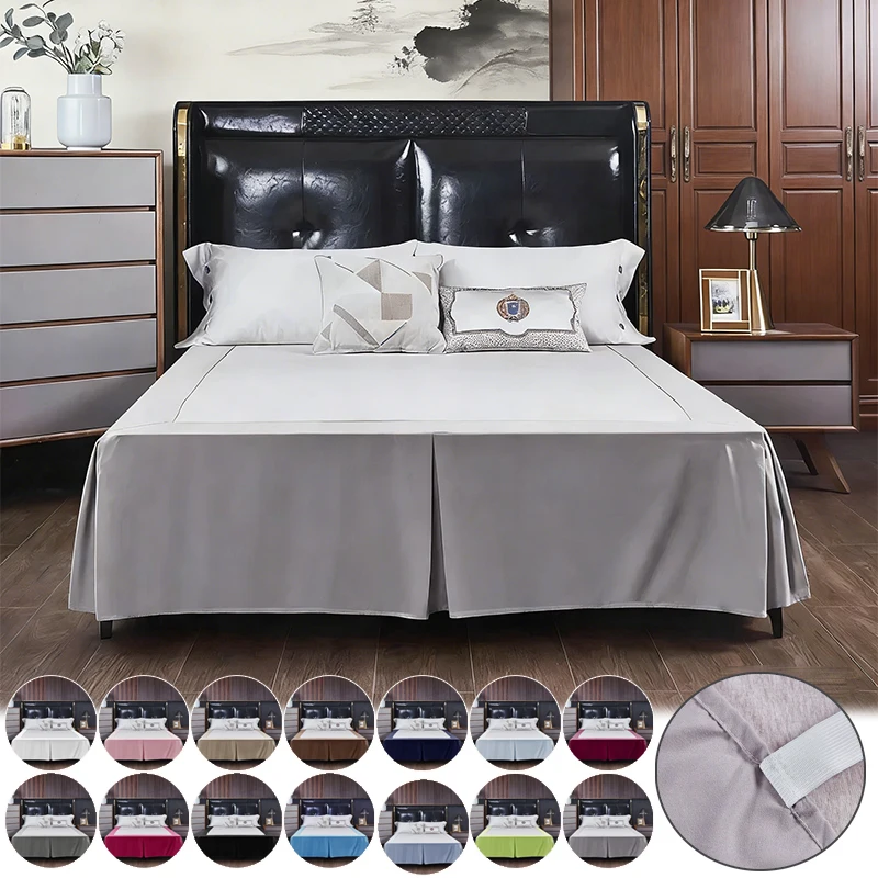 

Solid Colors Soft Comfortable Brushed Fabric Bed Skirt,Suitable for Family Bedrooms, Hotels,Twin/Full/Queen/King Size Bed Skirt