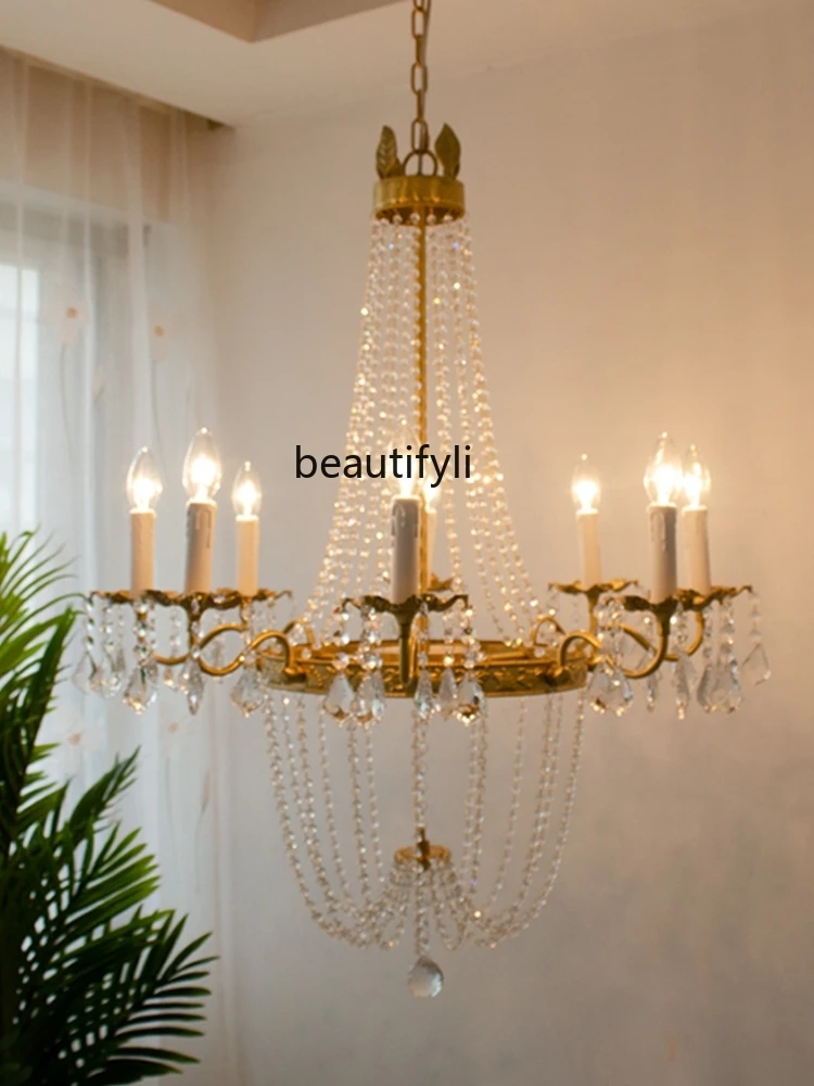 CXH Gold Crystal Chandelier Romantic Export Foreign Trade Us Light Luxury Designer Crystal Lamp