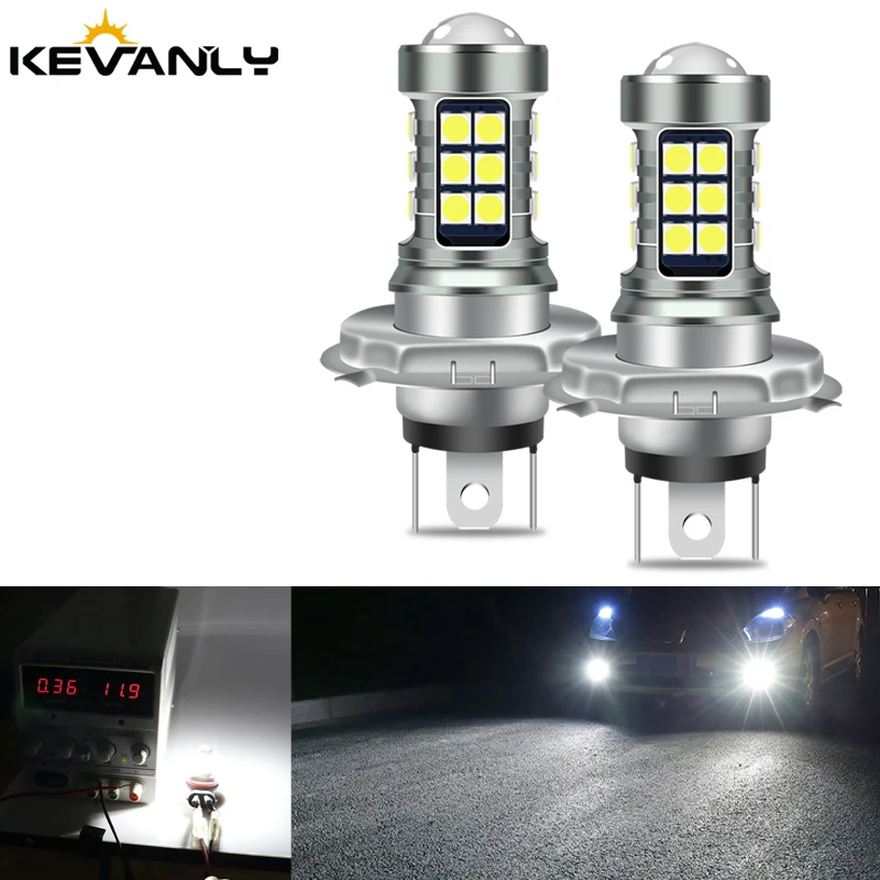 

2 шт. H4 H7 светодиодные фары H11 H8 9005 9006 Автомобильные противотуманные фары Автомобильные ходовые огни 3030 чипов Дальний ближний свет 6000K Белый