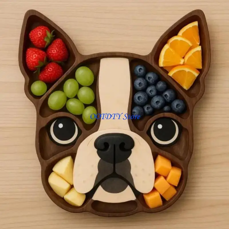 367A Charm Dog Head Shaped Serving Dish Fruit Platter For Entertaining Guest