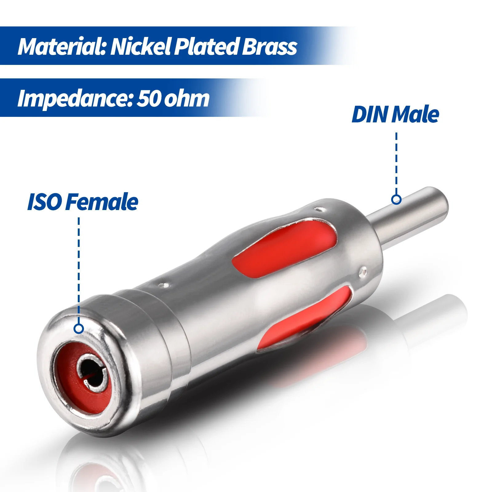 Superbat ISO kobieta do Din 41585 mężczyzna wymiana z lotu ptaka Ariel Arial antena Adapter samochodowy Radio Stereo Tuner Adapter