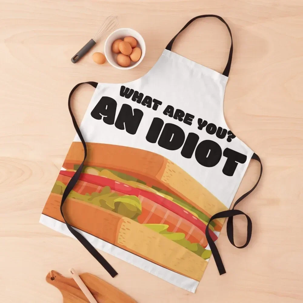 

Idiot Sandwich Apron Art Kitchen Front kitchen and home Apron