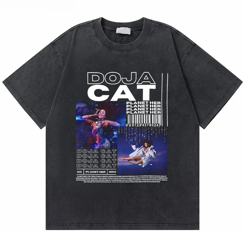 Homens mulheres hip hop moda oversized manga curta tshirt doja gato lavado vintage streetwear eu sou uma vaca mooo engraçado meme camisetas