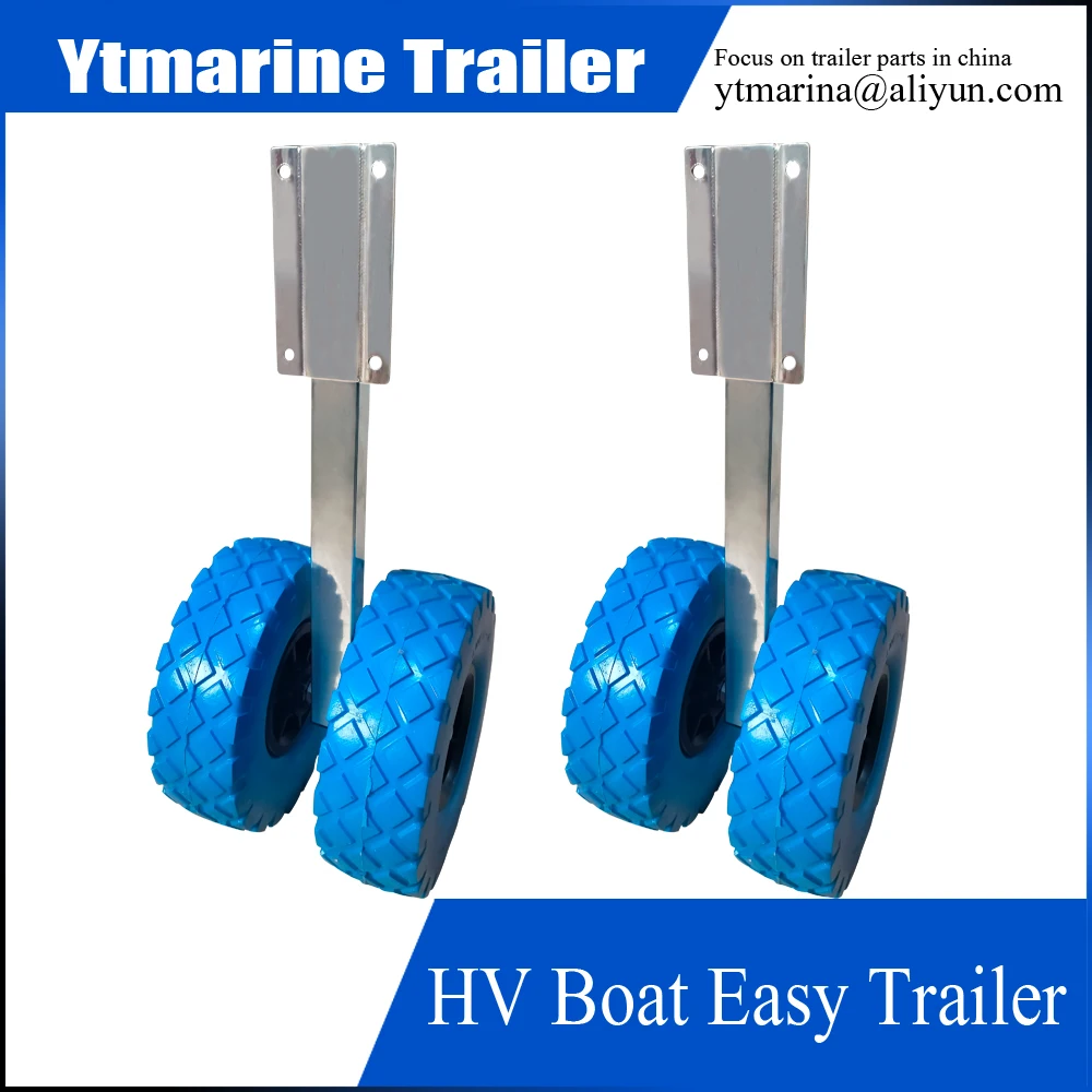 Easy Trailer A,Boat Launching Double Wheels Stainless Steel Transom Launching Wheel Dolly Stainless Steel for Inflatable Boat