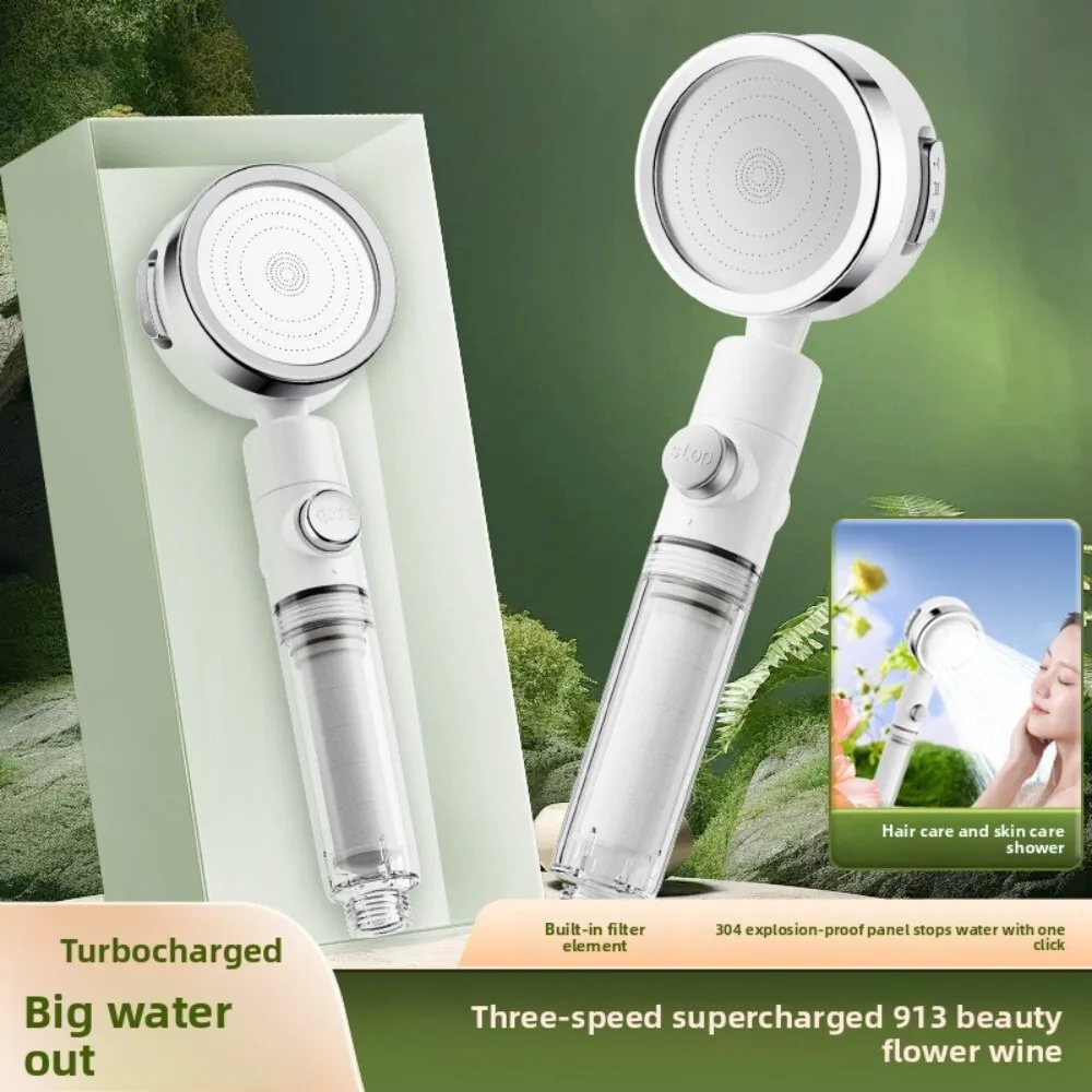 

High Pressure Handheld Showerhead with 3 Settings and Built in Filter Durable Shower Hose Set for Bathroom Renovation Upgrade