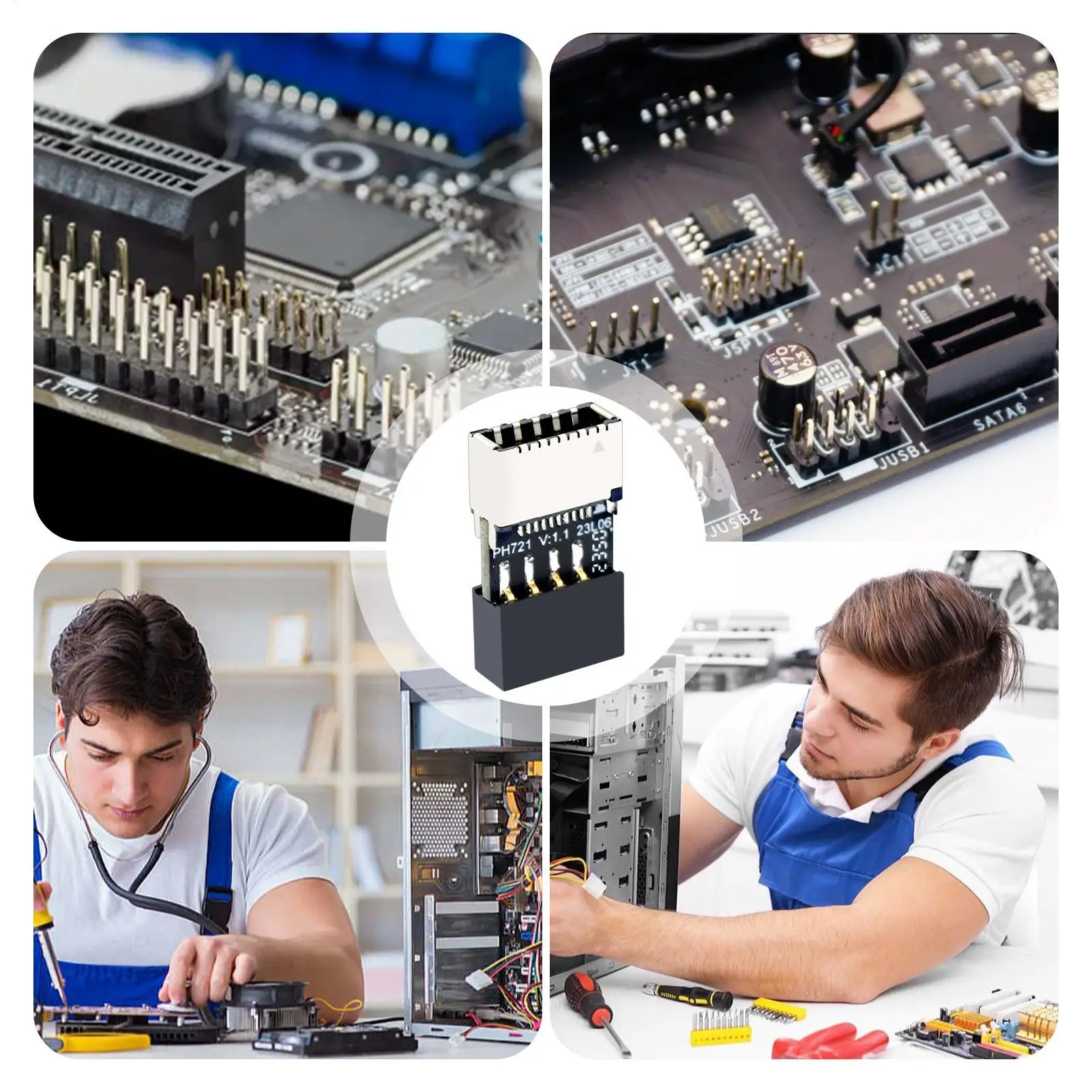 Mainboard USB2.0 9PIN to Type-C TypeE 20Pin Female Adapter Efficient and Sturdy High Speed Motherboard Adapter