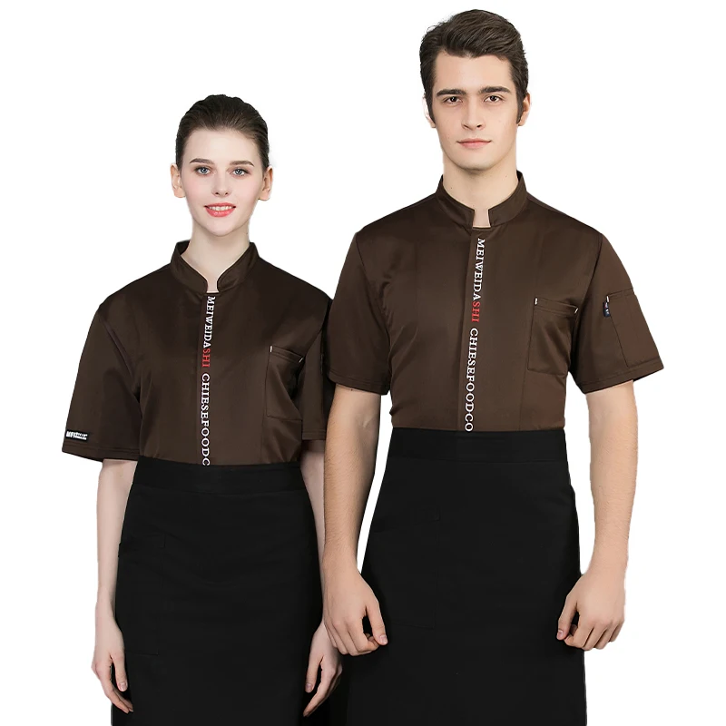 Restaurant Cook Jacket Waiter Uniform Catering Kitchen Clothes BBQ Bakery Coffee Shop Chef Shirt Cooking Clothes Tops