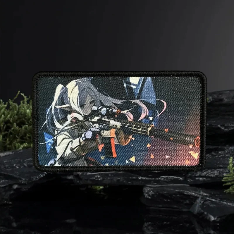 Parche táctico velcro anime para chica – Morale para mochila y equipo - imagen 2
