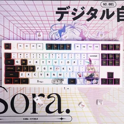 Rinko Replica Keycaps Set PBT Sublimation Customized Keyboard Caps Cherry Profile Keycaps for Mechanical Keyboard Accessories