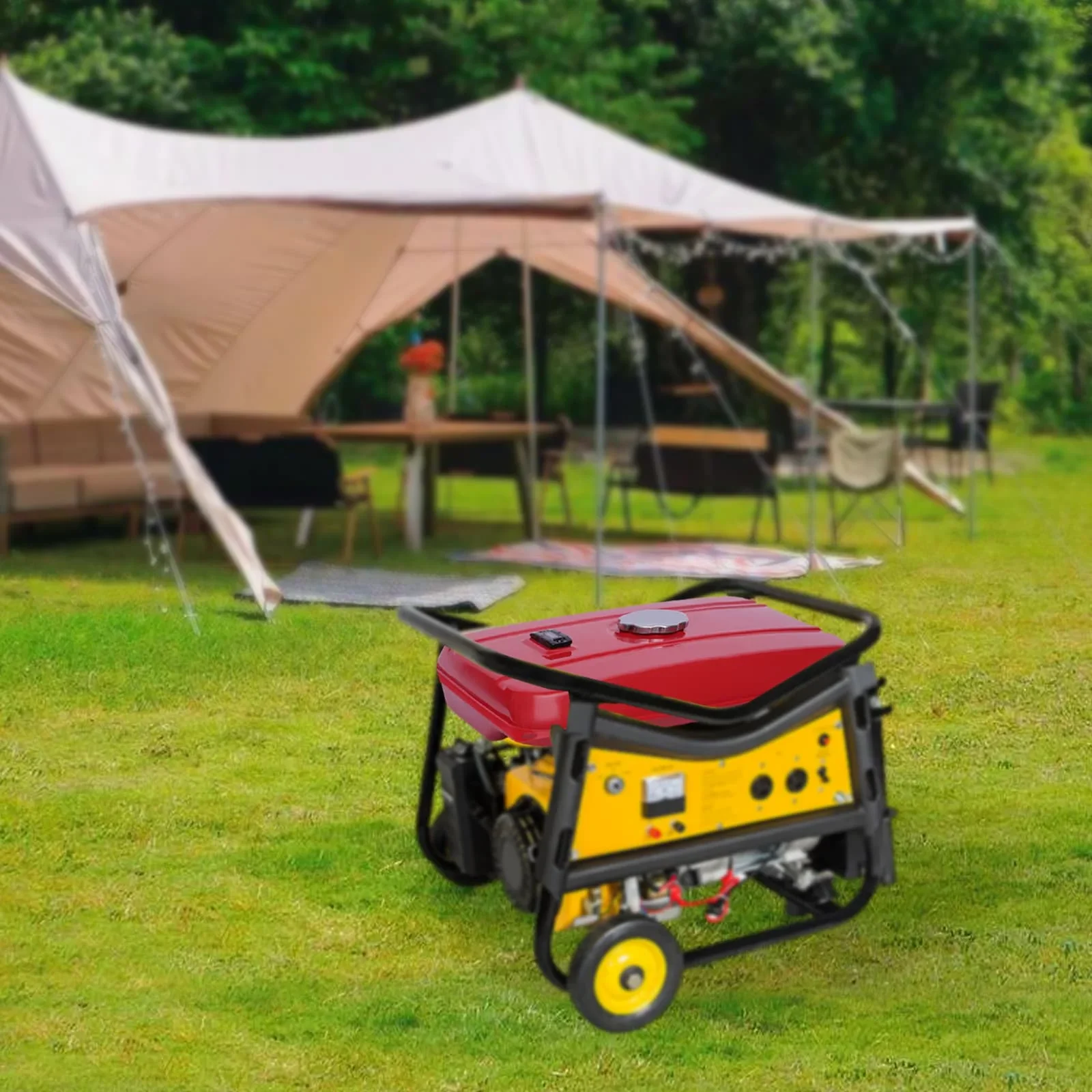 

Топливный бак 4-галонного генератора для Honda — прочная железная краска, манометр и фильтр, амортизаторы, снижение шума, простая установка для дома