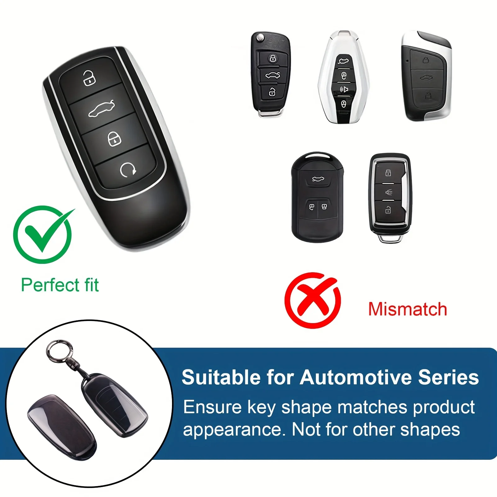 Full Wrap Car Key Case Shell Anti-Drop Key Fob Cover For Chery Tiggo T6 T8 5X Explore 06  For Fengyun A8L Auto Accessories