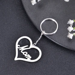 Customized Heart-Shaped Name Keychain, Personalized Couple Stainless Steel Waterproof Keychain, Valentine's Day Gift
