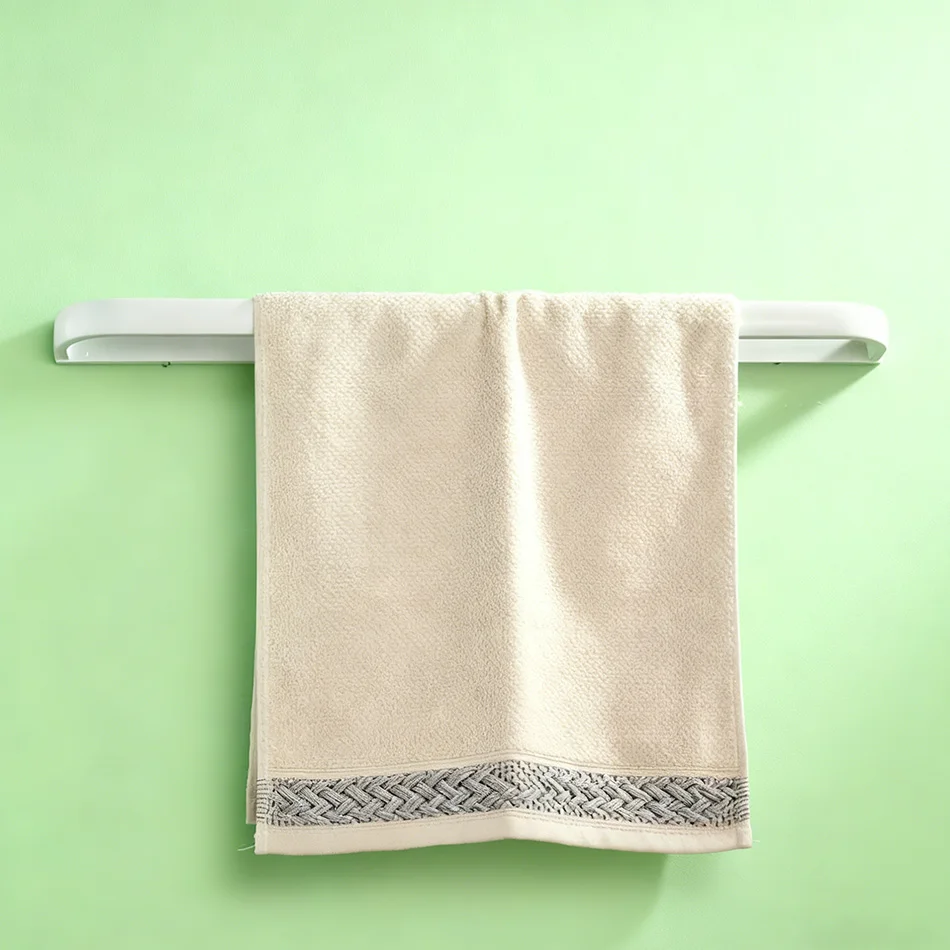 

White Towel Bar Brass Black Rose Gold Nickel Chrome Wall Mounted Bedroom Lavatory Bathroom Towel Holder Rail 57cm Storage Shelf