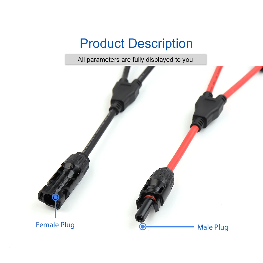 Solar Photovoltaic Panel Adaptor Cable Connector Y Type Five Way Plug Parallel Connection Of Battery Plate Assembly Kit 2Y 3Y 4Y