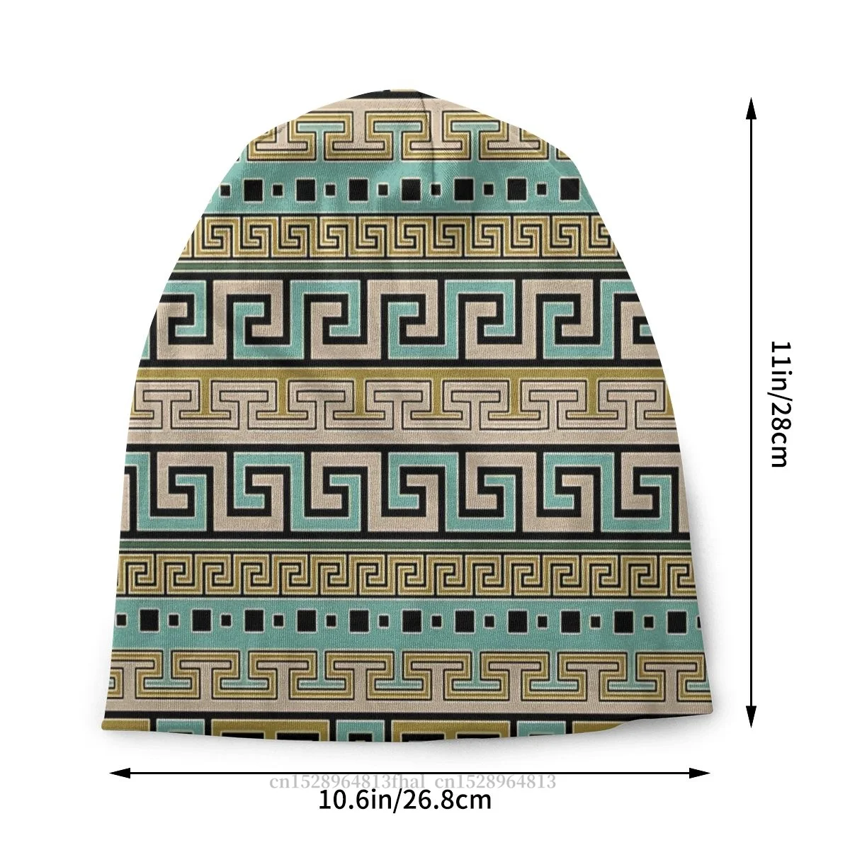 Bonnet Hats Men Women's Thin Hat Meander Pattern Greek Key Ornament Autumn Spring Warm Cap Street Skullies Beanies Caps