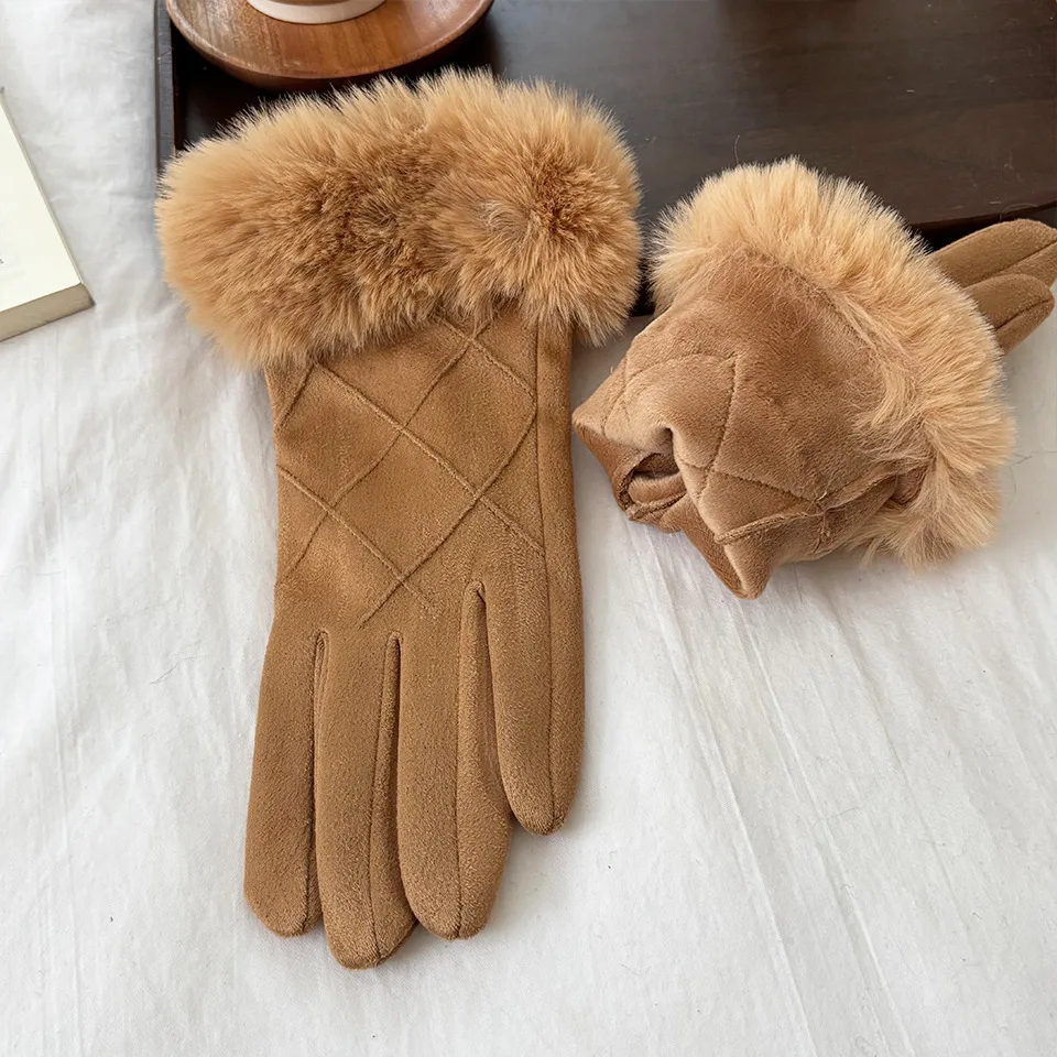 السيدات قفازات محبوكة أنيقة شتاء دافئ الباردة والدليل على قفازات مرنة لينة المرأة قفازات الموضة في الهواء الطلق