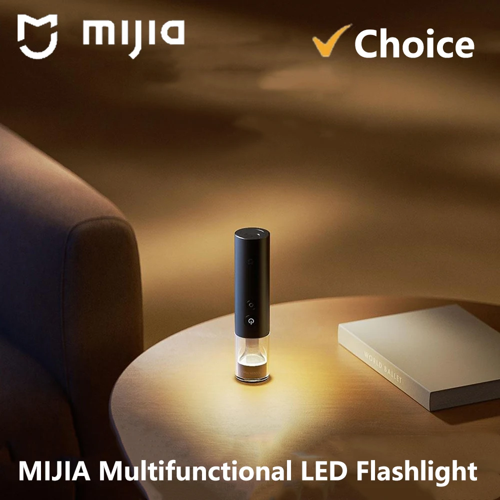 NEW MIJIA Multifunctional LED Flashlight Zoomable Ultra Bright Torch Window Breaker Safety Belt Cutter Car Emergency Light
