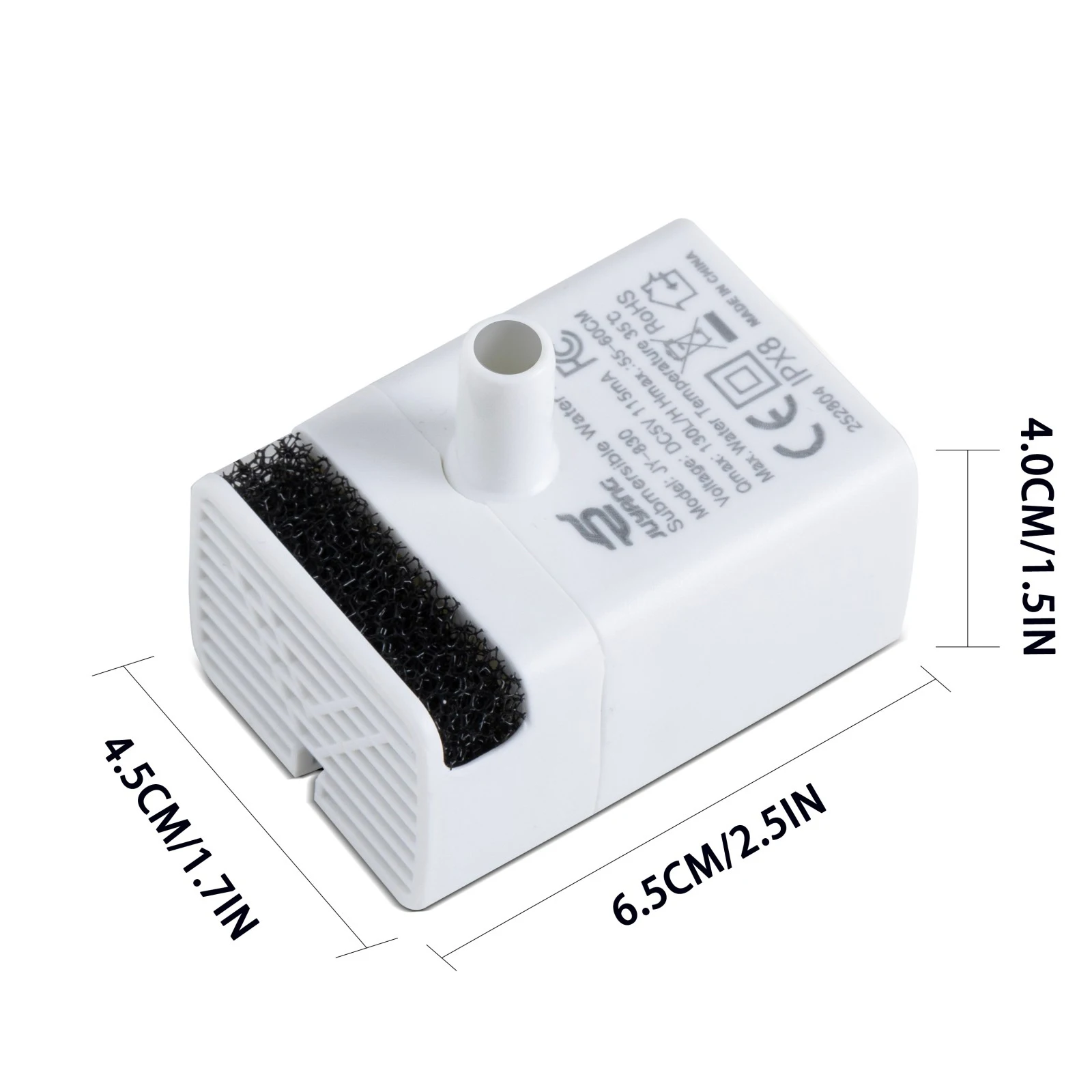 Ersatzpumpe für Haustierbrunnen, LED-Abschaltlicht, Ultra-Leise Filterpumpe Passend für 2,2L/2,6L/3,2L/4L Katzenwasserspender – Detail 2