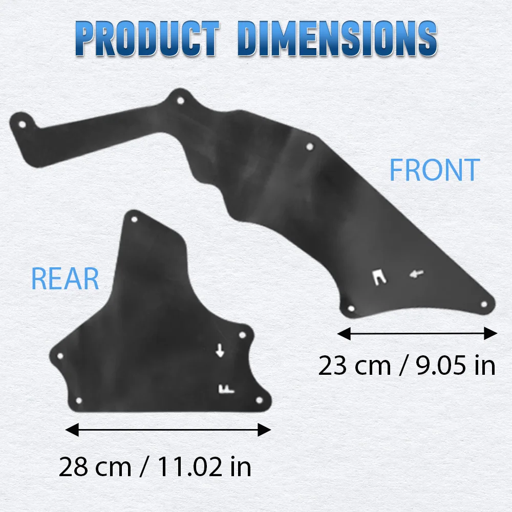 For Toyota Hilux Fortuner  2004-2015 4Pcs Front Splash Shields Fender Liner Apron Guard Seal Protector 53885-0K020 53735-0K020