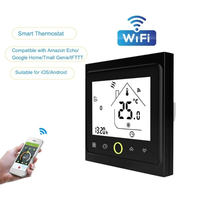 Graffiti WIFI intelligent digital display thermostat plumbing electric floor heating temperature control panel