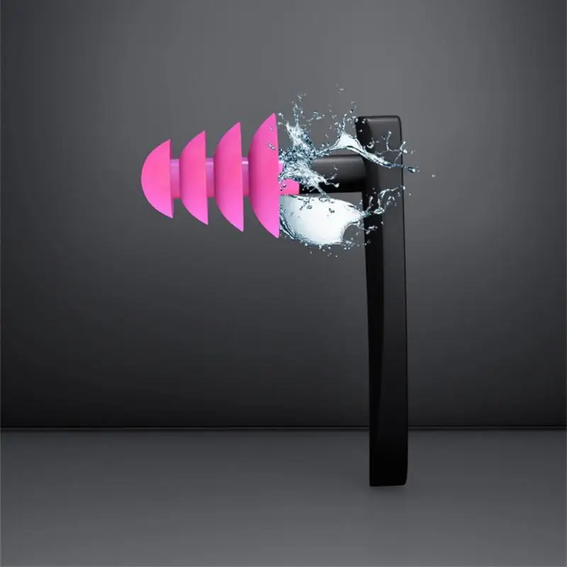 부드럽고 작고 가벼운 내구성 실리콘 수영 기어, 물 유입 방지, 4 가지 색상 옵션, 1/3 개