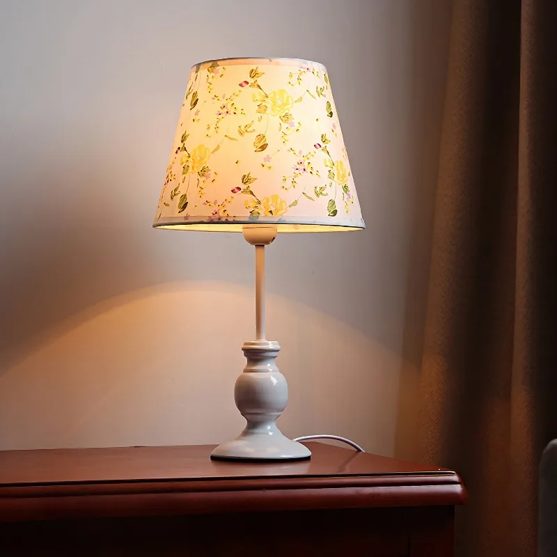 

Modern Creativity Dimming Table Lamp LED Vintage Fabric Decor Night Desk Light for Bedroom Bedside Restaurant Hotel Office Study