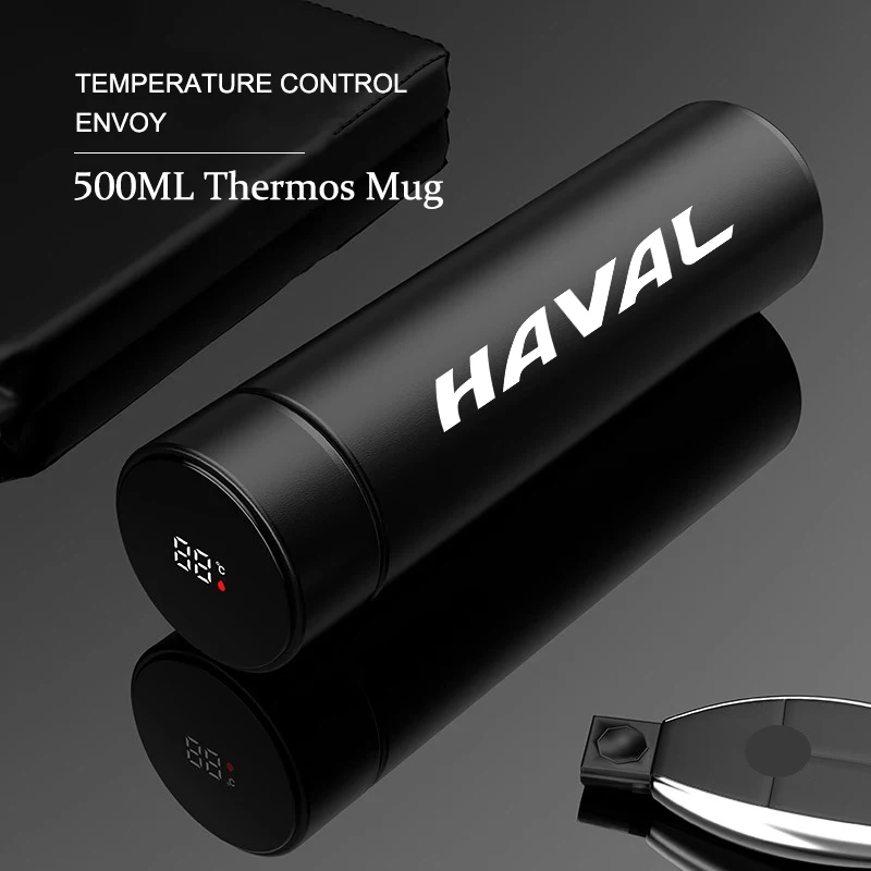 

500ml Insulated Cup Temperature Monitoring Water Cup Car Kettle For Great Wall Haval H6 H5 H7 Dargo M6 H9 H6S F7 F7X Jolion X