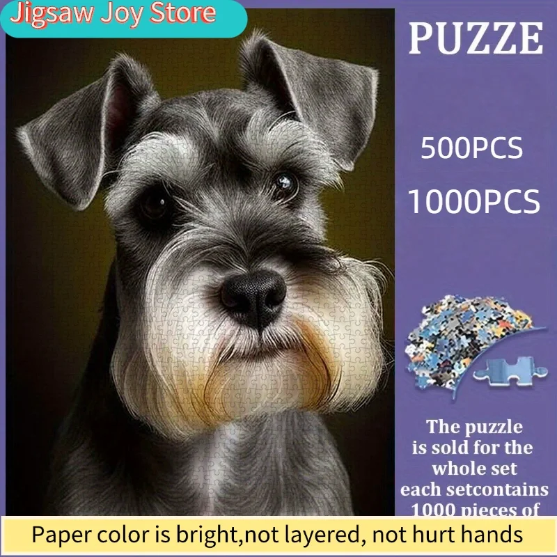 

Новинка: Пазл, бумажный пазл-головоломка DIY с HD-изображением миниатюрного шнауцера, пазл для релаксации, пазл для домашнего отдыха, Inte
