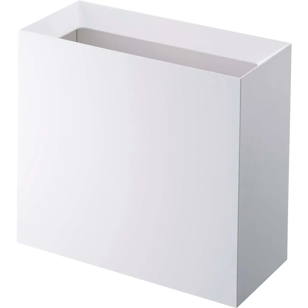 

Home Tower Trash Can - Modern Garbage Waste Basket with Handle for Kitchen Bedroom Bathroom Office - Wide - Abs Plastic