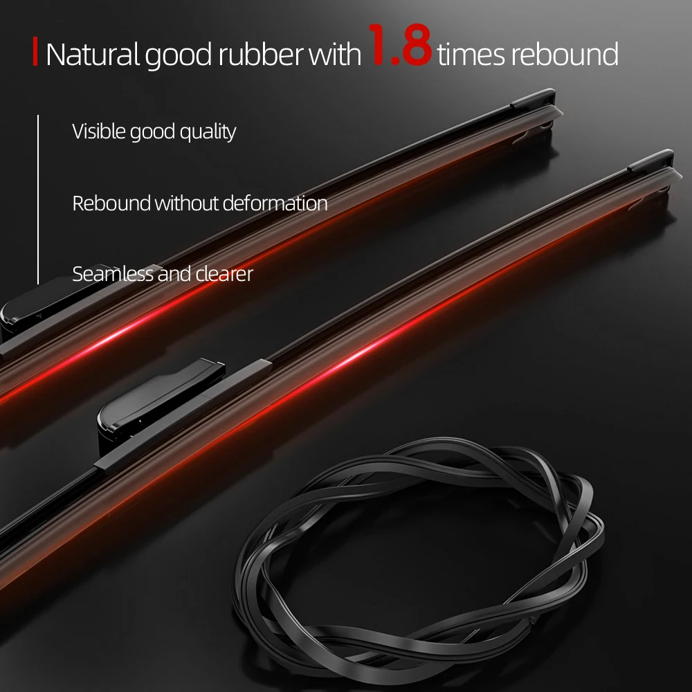 لتويوتا كامري XV20 XV30 XV40 XV50 XV70 1997-2023 2017 2018 2 قطعة الجبهة ممسحة زجاج أمامي شفرات مساحات الزجاج الأمامي ألياف الكربون