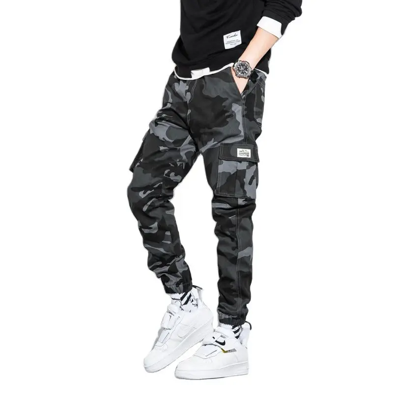 2022ผู้ชาย Camo Cargo กางเกง Mens Hip HopHarem กางเกงชาย Joggers กางเกงแฟชั่น Casual Streetwear กางเกง5XL 6XL 7XL