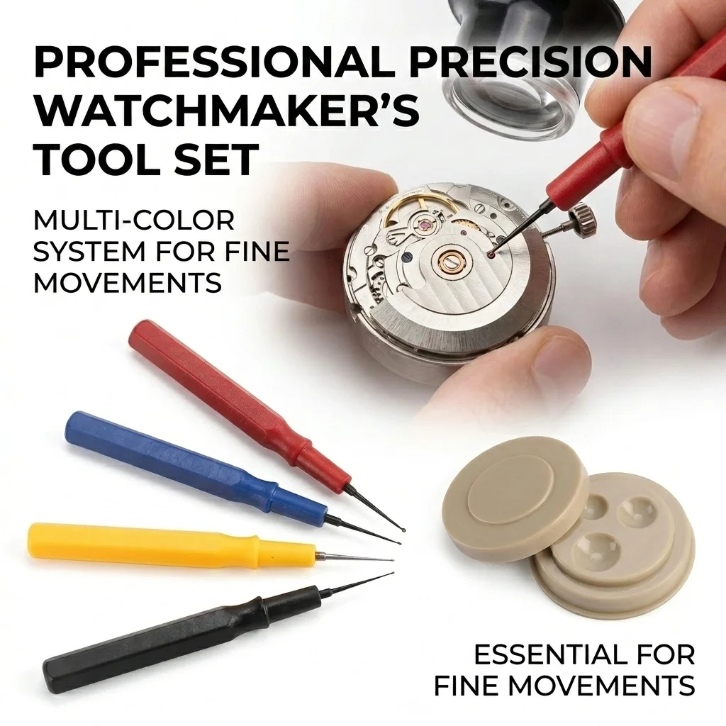 5 In 1 Watch Movement Oiler Tool Set Professional Watchmaker Lubricating Oil Dip Pen Dipping Dish Cup Watch Maintenance Tool