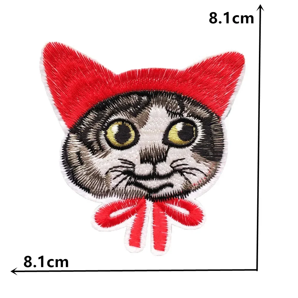 Fashion Cartoon Cat Cloth Applique Applique Clothes Pants Embroidery DIY Decorative Clothes Ironing Clothes Stickers Accessories