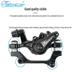 JEDERLO Disc Brakes F180/R160 F160/R140 Mountain Bike Mechanical Line Pulling Disc Brake Aluminum Alloy Bicycle Accessories