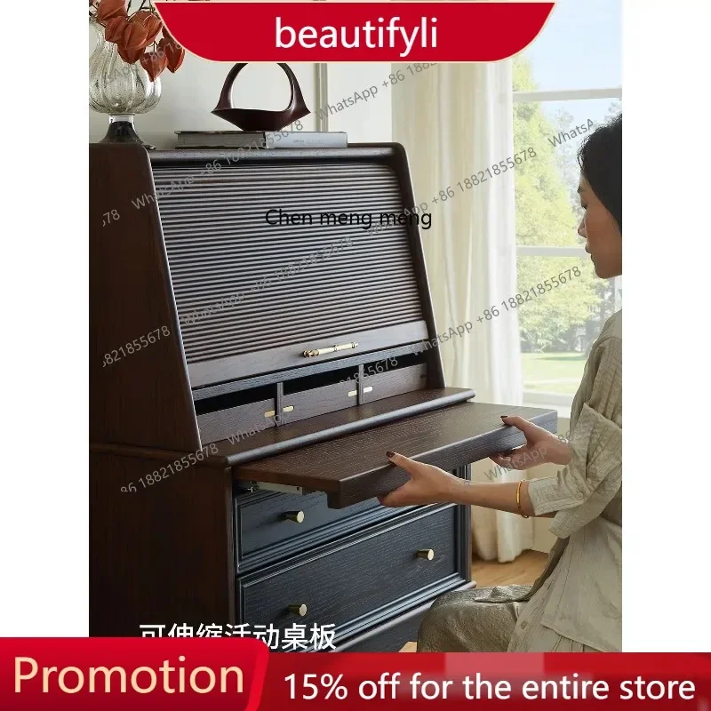 

Тумба для хранения, туалетный столик, для небольшой спальни, французский ретро-столик из массива дерева