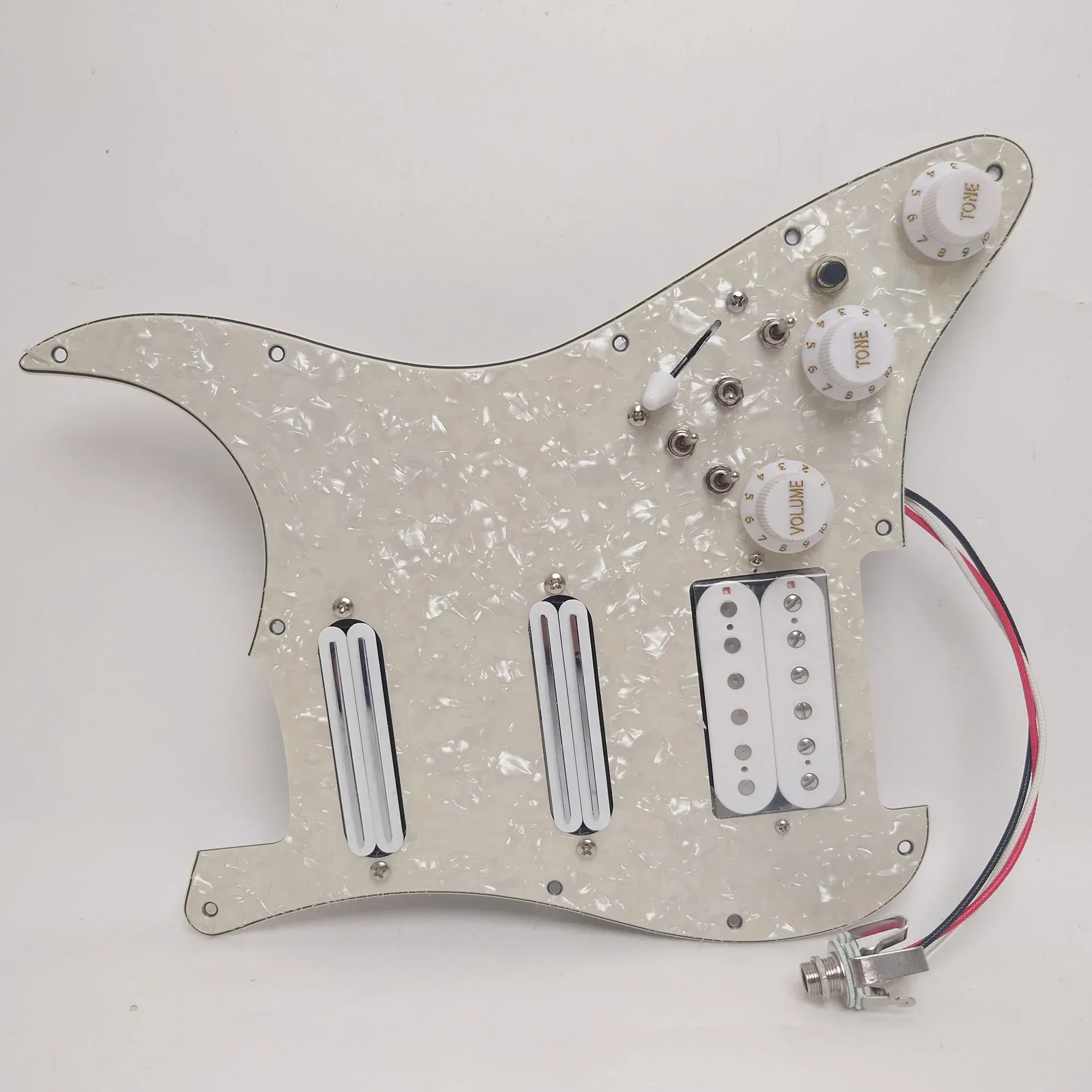 SSH Prewired Loaded Pickguard Set with Coil Split Alnico 5 Humbucker Pickups for ST Style Electric Guitar Replacement