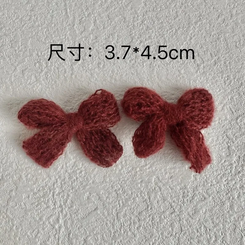 Autumn and winter knitted yarn bow accessories, clothing, footwear, and sock embellishmentsdiyHandmade headwear matching