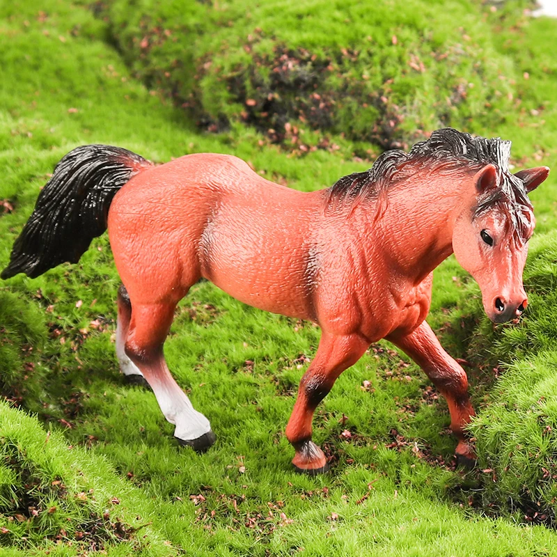 Oenux Simulatie Boerderijdieren Paard Ros Model Actiefiguren Sorraia Lipizzaner Beeldjes Effen PVC Decoratie Speelgoed Kindercadeau