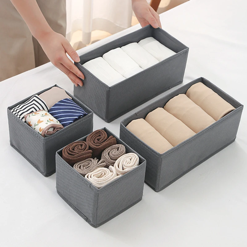 Boîte de rangement en tissu pour sous-vêtements, organiseur pour chaussettes, cravates et plus encore, 1 pièce