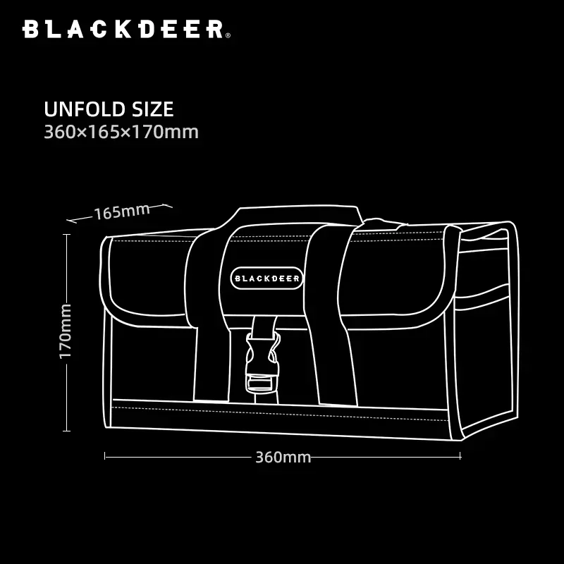 BLACKDEER Equipment accessories Canvas oxford kit Outdoor camping Multi-pockets bag storage box Picnic storage bag