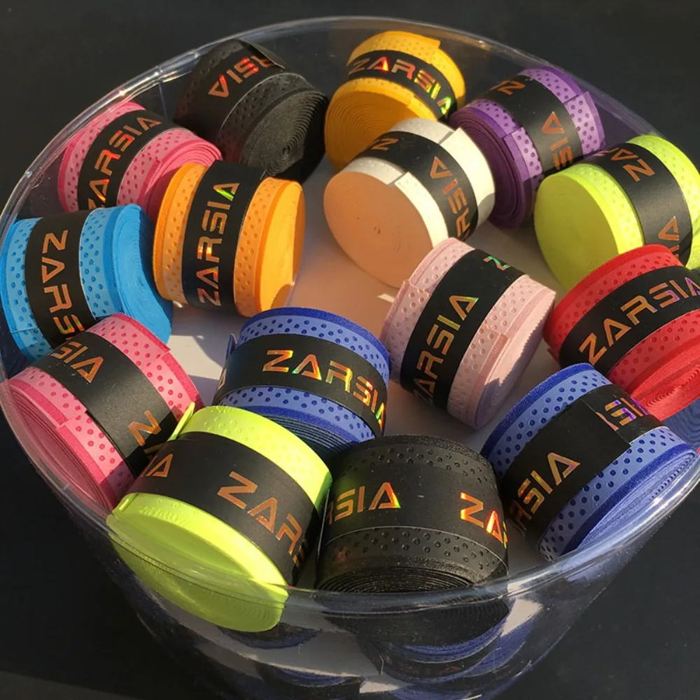 ความยืดหยุ่นแท่งตกปลาเหงื่อ Band Racquet เทป Sticky แบดมินตันแร็กเก็ต Grips Sweatband Breathable ดูดซับเหงื่อ