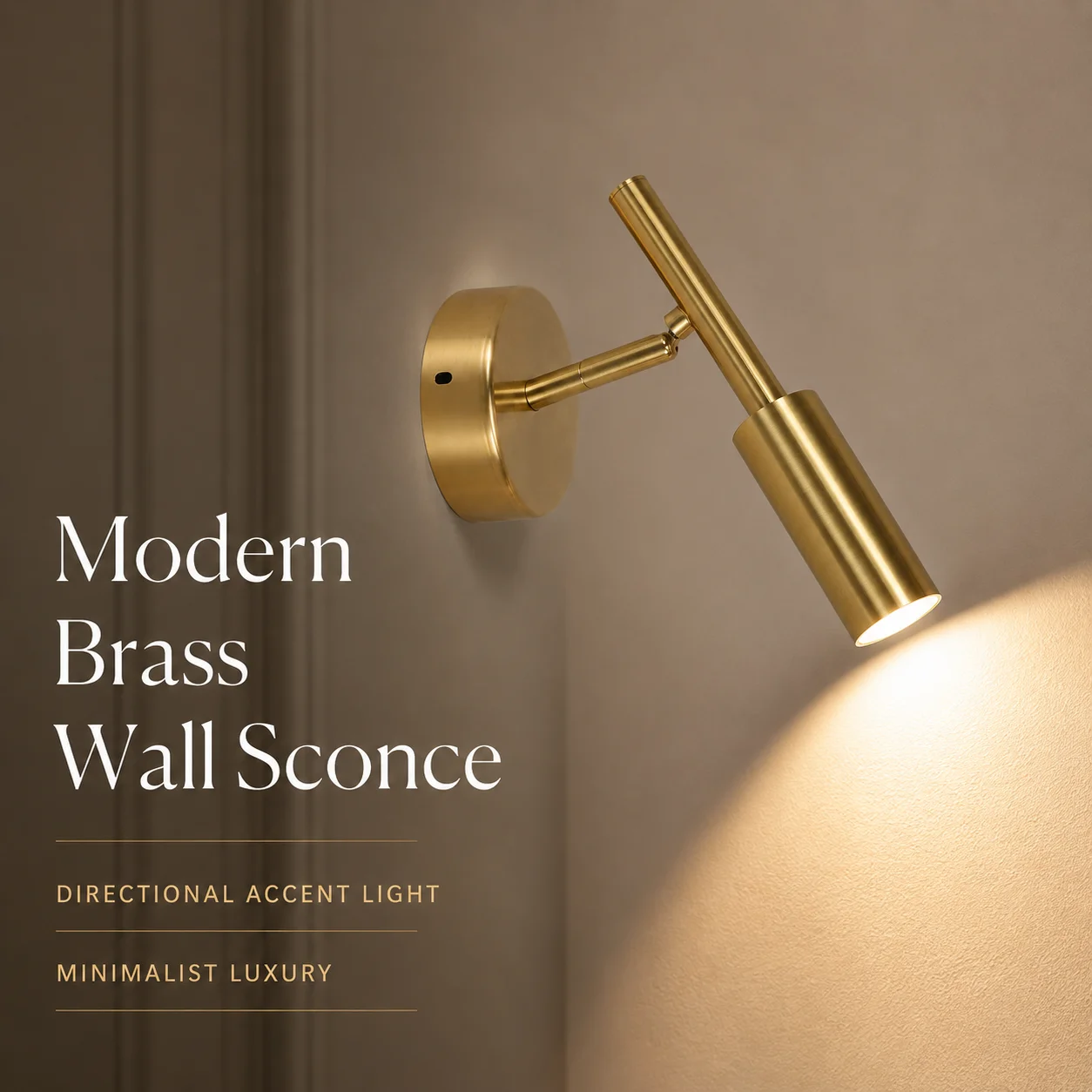 JOYINLED Modern Gold Adjustable Wall Sconce,Minimalist Rotatable Directional Accent Wall Lamp for Bedroom Bedside Hotel Corridor