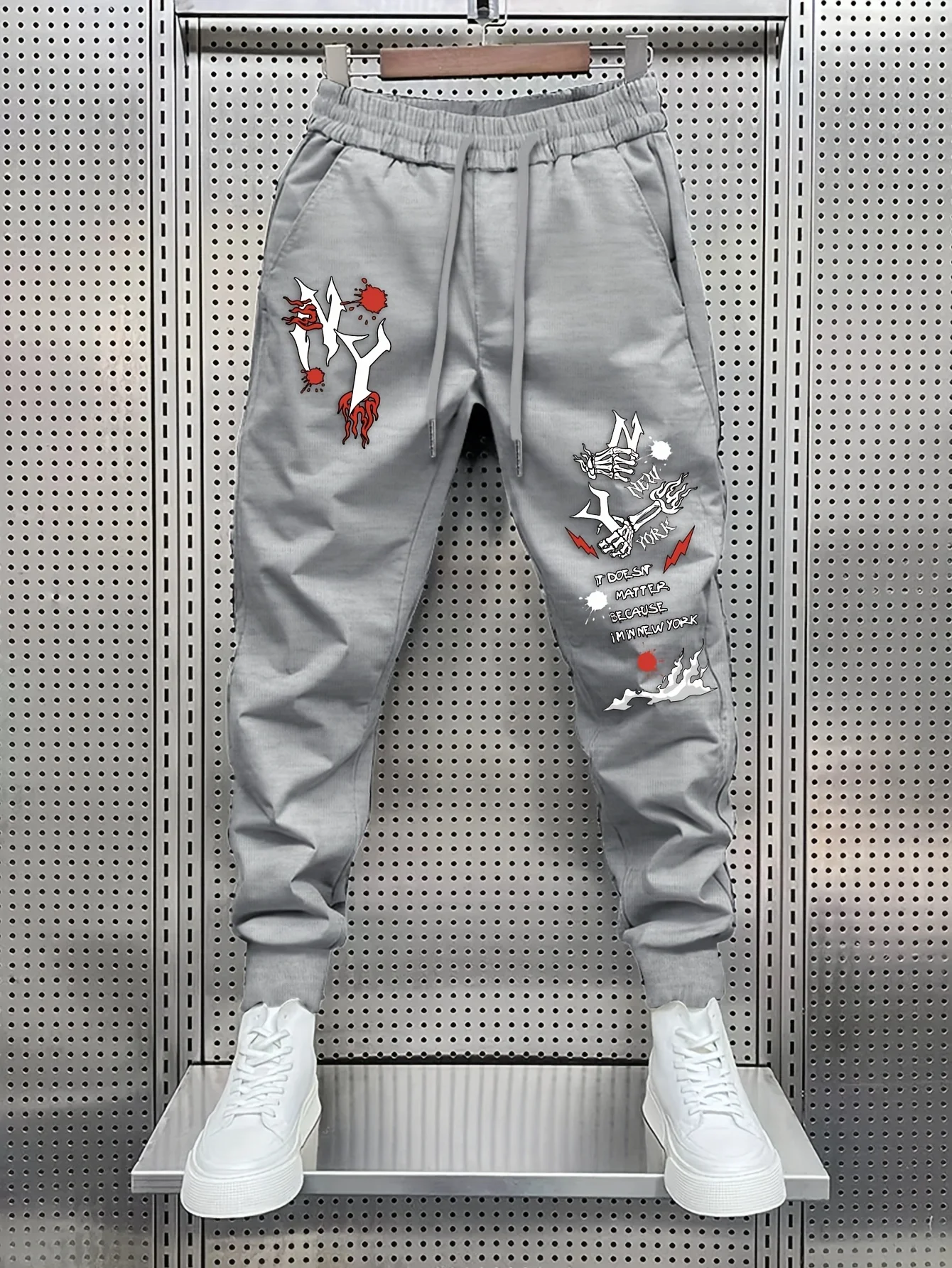 2025 Hot Selling Autumn Men's Fashion Letter Printed Soft and Comfortable Drawstring Pants Outdoor Street Style Pants