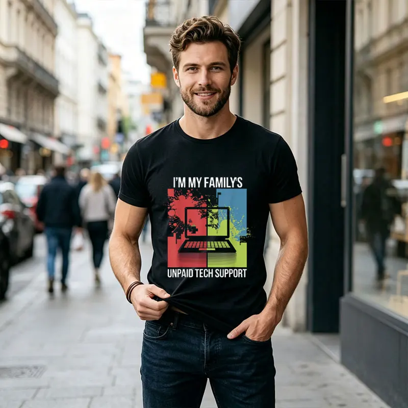 Funny Computer Teacher Saying T-shirt for IT Educators Gift 100% Cotton Short Sleeve Casual Outdoor Tshirt Men Clothing