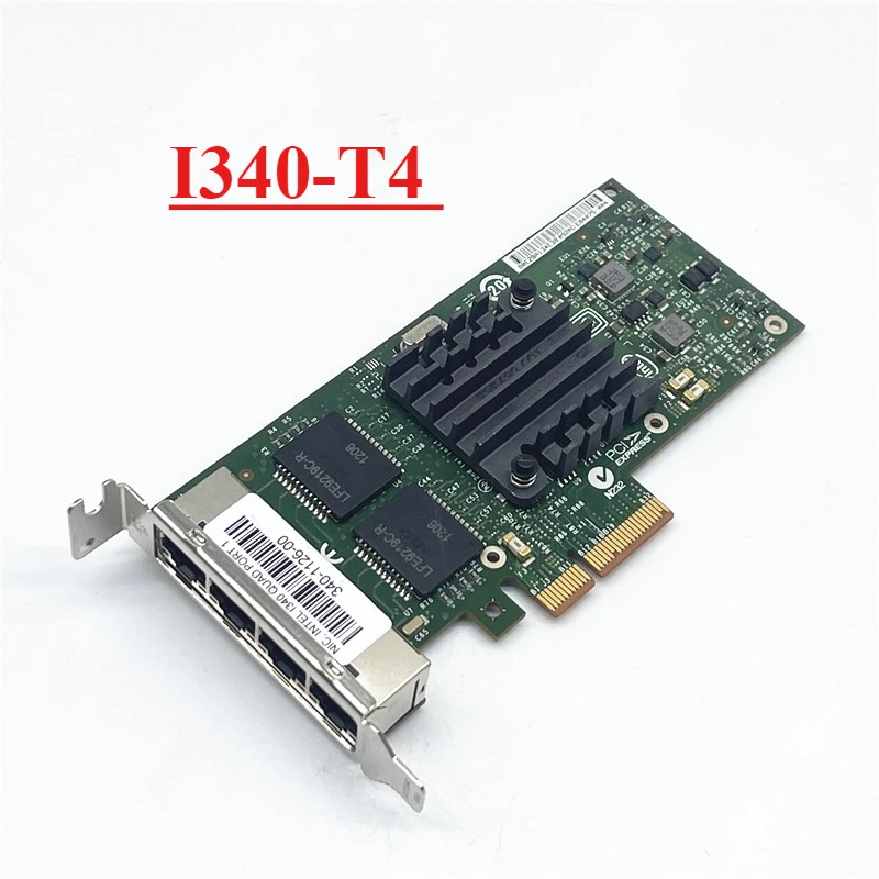 

I340-T4 4-портовая гигабитная сетевая карта для мягкого маршрутизатора ESXI, камеры, промышленного оборудования управления, компьютерного сервера