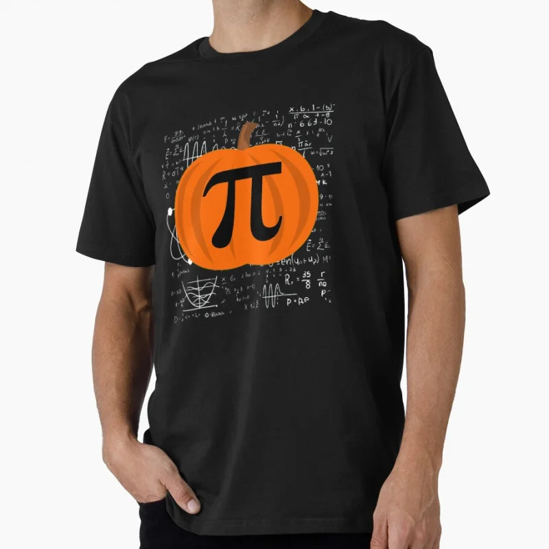 

Halloween Pumpkin PI π Symbol 3.14 funny math science Gift t shirt for man Large size Tops S-6XL 100% cotton print Clothes