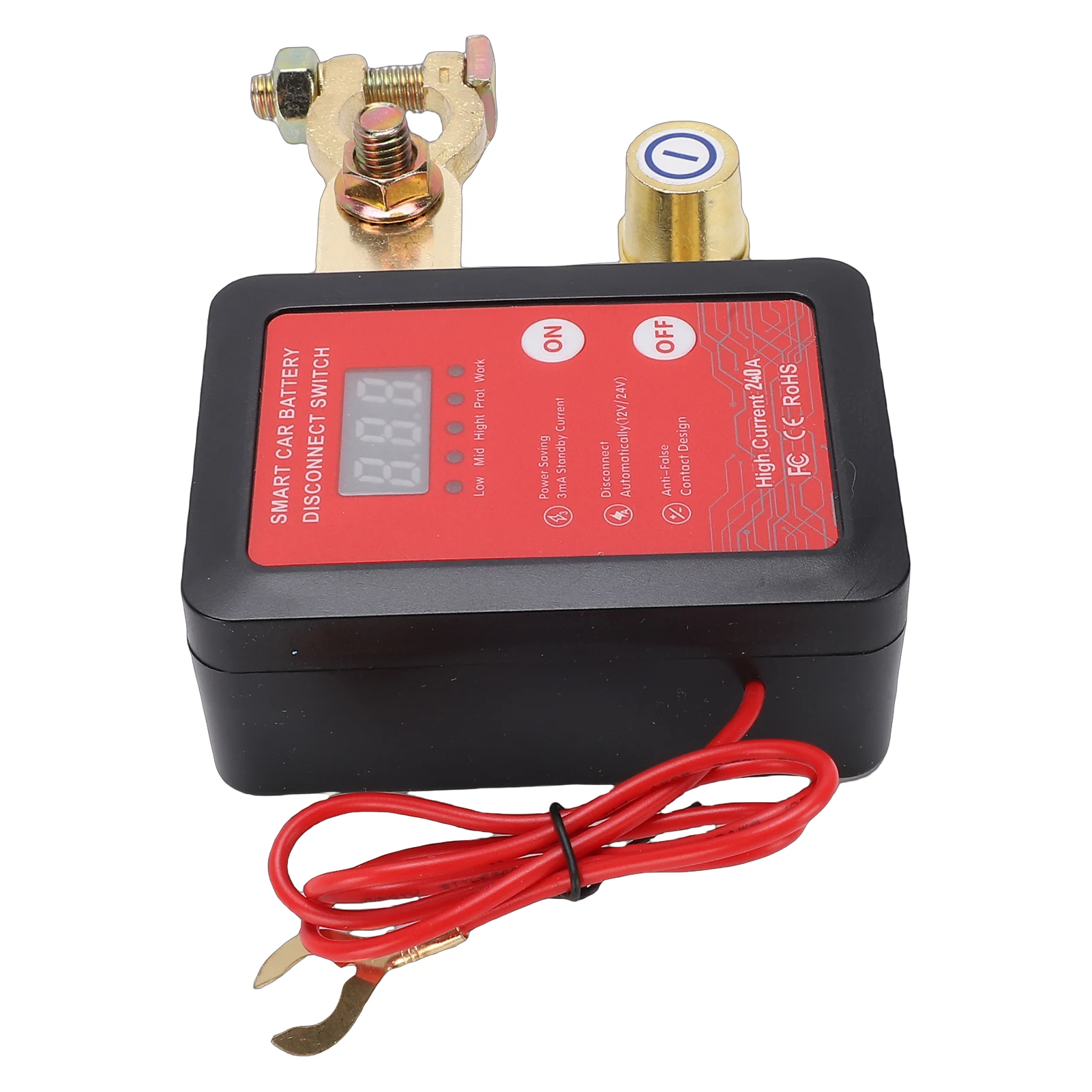 

Интеллектуальный выключатель аккумулятора с цифровым дисплеем, ручной дистанционный изолятор батареи для внедорожников, минивэнов, электромобилей